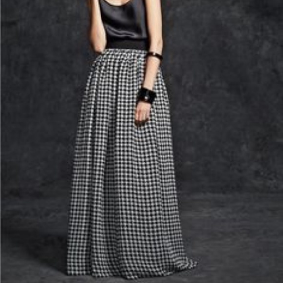 Talbots Houndstooth Hostess Maxi Chiffon Tulle - Picture 2 of 8